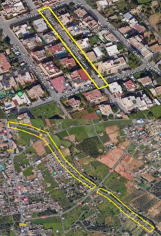  Imatge Restriccions de trànsit al carrer Greco i al Camí des Regueró amb motiu de les obres de millora i reforç del ferm en el Terme Municipal de Sant Antoni de Portmany