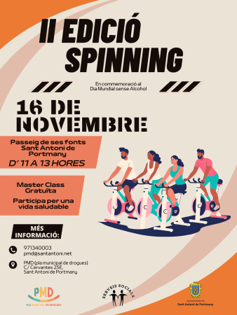 L'Ajuntament de Sant Antoni de Portmany celebra el Dia Mundial sense Alcohol amb la II edició Spinning i una conferència de ‘l'home de titani’