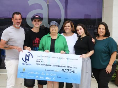 L'Ajuntament i New Moves lliuren la recaptació de l'esdeveniment a l'Associació Espanyola de Càncer de Mama Metastàsic i a Ibiza IN